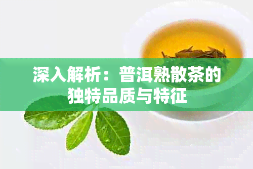 深入解析：普洱熟散茶的独特品质与特征