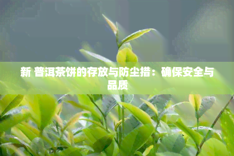 新 普洱茶饼的存放与防尘措：确保安全与品质