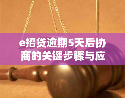 e招贷逾期5天后协商的关键步骤与应对策略