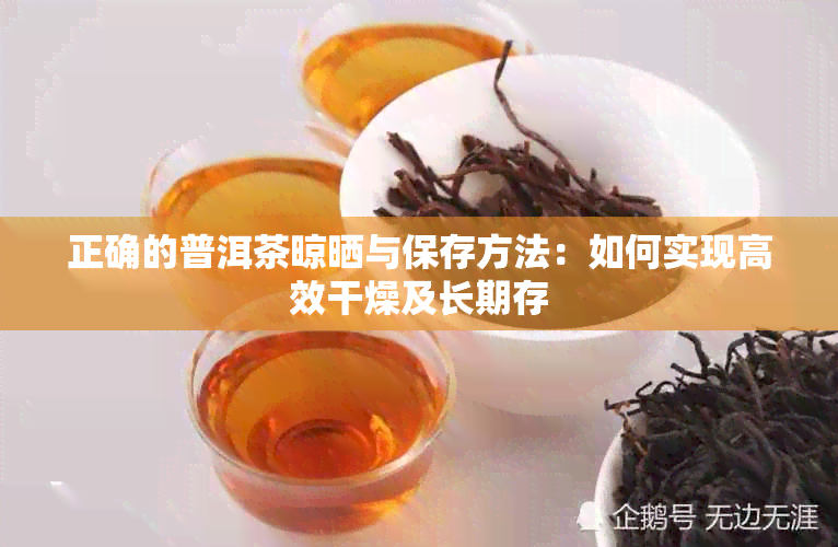 正确的普洱茶晾晒与保存方法：如何实现高效干燥及长期存