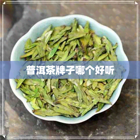 普洱茶牌子哪个好听