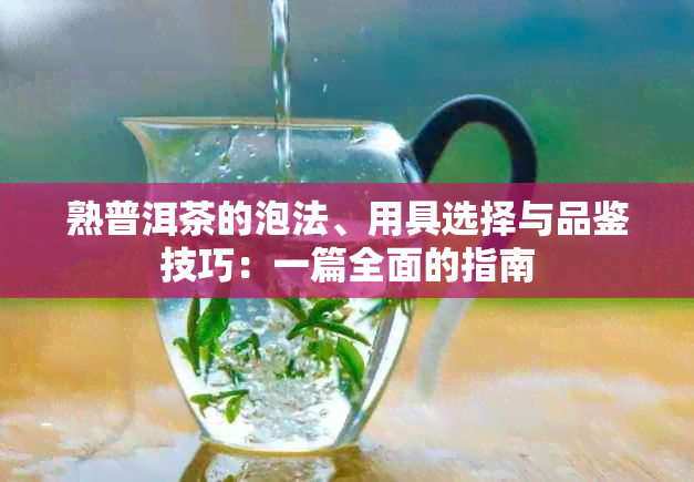 熟普洱茶的泡法、用具选择与品鉴技巧：一篇全面的指南