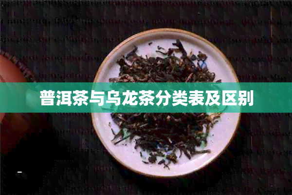 普洱茶与乌龙茶分类表及区别