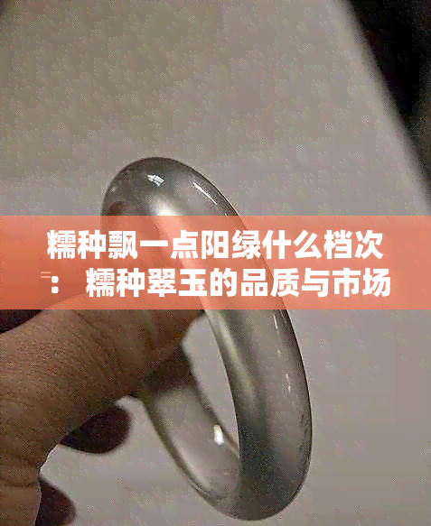 糯种飘一点阳绿什么档次： 糯种翠玉的品质与市场价值