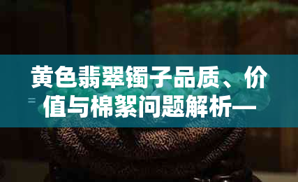 黄色翡翠镯子品质、价值与棉絮问题解析——半壁好吗？