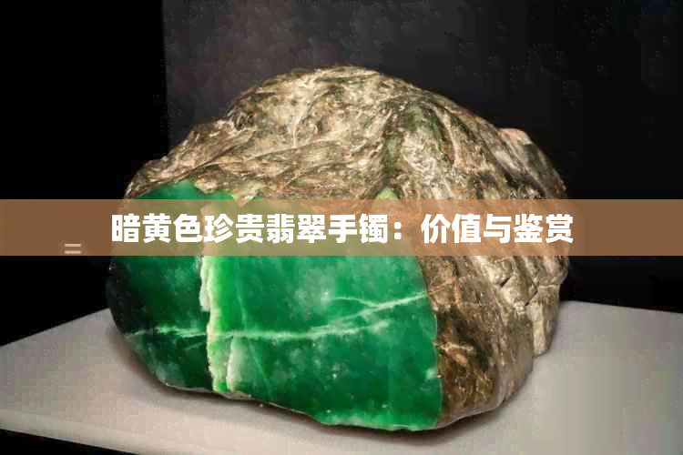 暗黄色珍贵翡翠手镯：价值与鉴赏