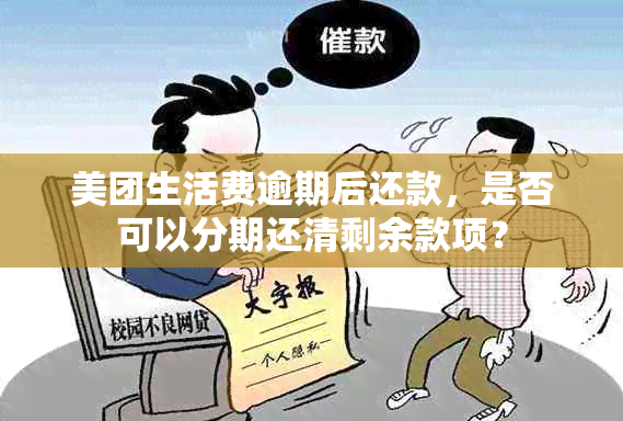 美团生活费逾期后还款，是否可以分期还清剩余款项？