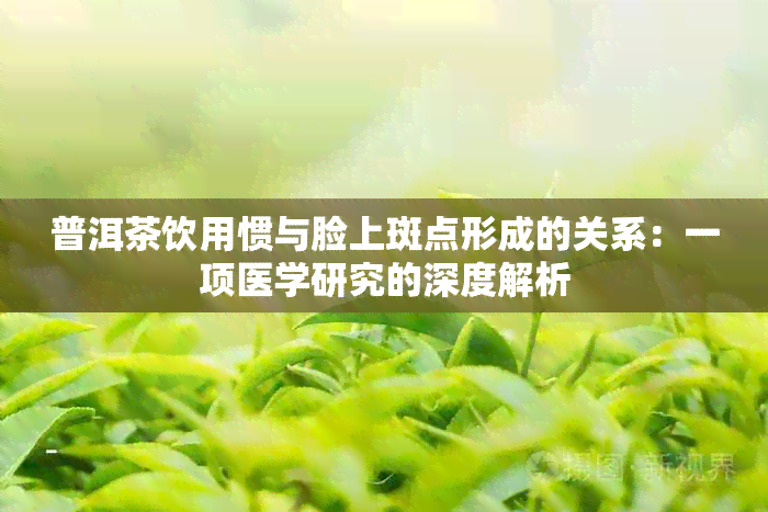 普洱茶饮用惯与脸上斑点形成的关系：一项医学研究的深度解析