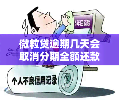 微粒贷逾期几天会取消分期全额还款：解答与影响