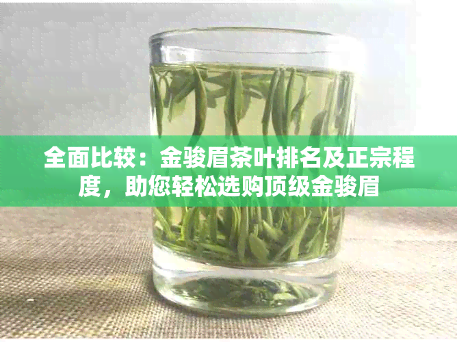 全面比较：金骏眉茶叶排名及正宗程度，助您轻松选购顶级金骏眉