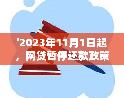 '2023年11月1日起，网贷暂停还款政策全面解析及相关申请操作指南'