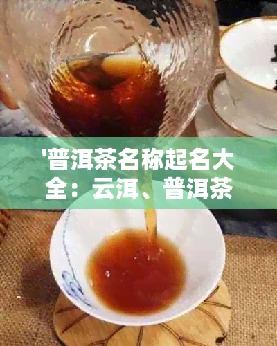 '普洱茶名称起名大全：云洱、普洱茶行业热门取名技巧'