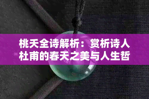 桃夭全诗解析：赏析诗人杜甫的春天之美与人生哲理