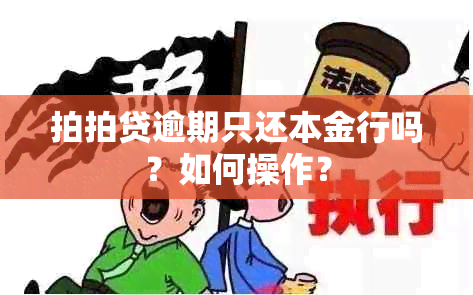 拍拍贷逾期只还本金行吗？如何操作？