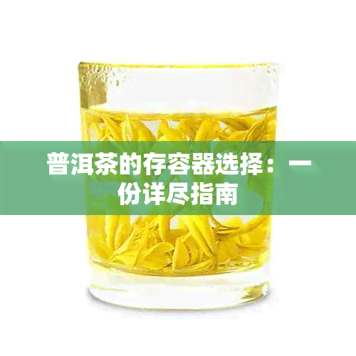 普洱茶的存容器选择：一份详尽指南