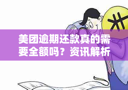 美团逾期还款真的需要全额吗？资讯解析借贷要求