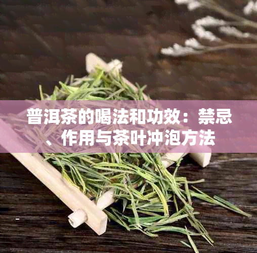 普洱茶的喝法和功效：禁忌、作用与茶叶冲泡方法