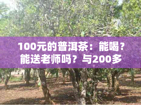 100元的普洱茶：能喝？能送老师吗？与200多元的区别何在？质量如何？