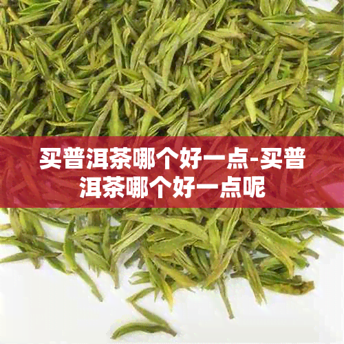 买普洱茶哪个好一点-买普洱茶哪个好一点呢