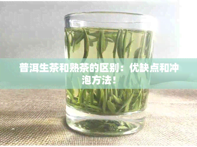 普洱生茶和熟茶的区别：优缺点和冲泡方法！