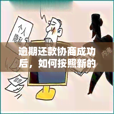 逾期还款协商成功后，如何按照新的还款计划进行还款？