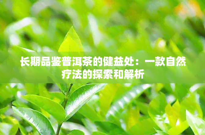 长期品鉴普洱茶的健益处：一款自然疗法的探索和解析