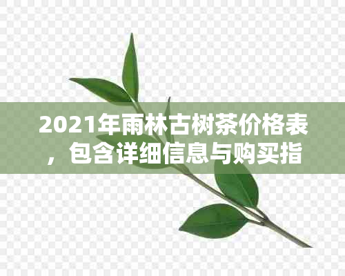 2021年雨林古树茶价格表，包含详细信息与购买指南