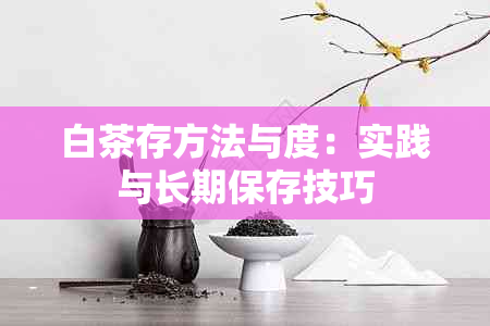 白茶存方法与度：实践与长期保存技巧