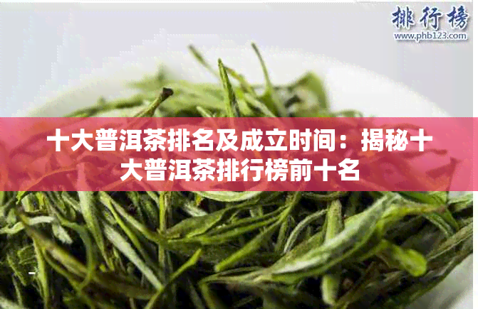 十大普洱茶排名及成立时间：揭秘十大普洱茶排行榜前十名