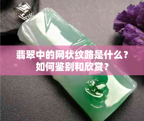 翡翠中的网状纹路是什么？如何鉴别和欣赏？