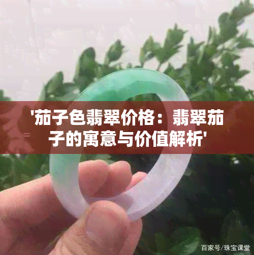 '茄子色翡翠价格：翡翠茄子的寓意与价值解析'