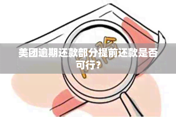 美团逾期还款部分提前还款是否可行？