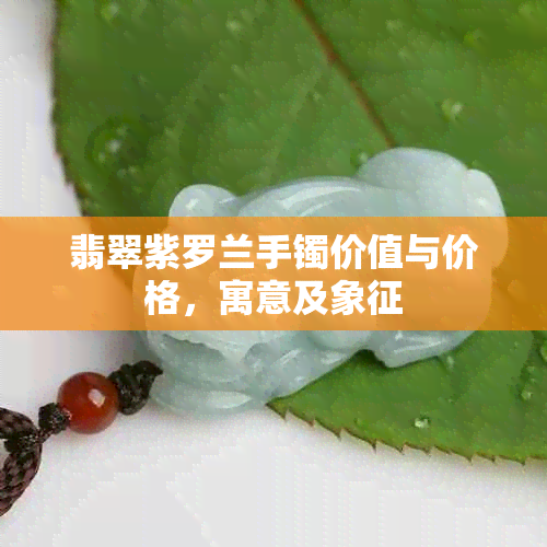 翡翠紫罗兰手镯价值与价格，寓意及象征