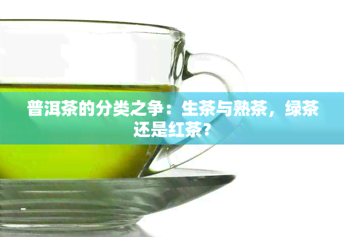 普洱茶的分类之争：生茶与熟茶，绿茶还是红茶？