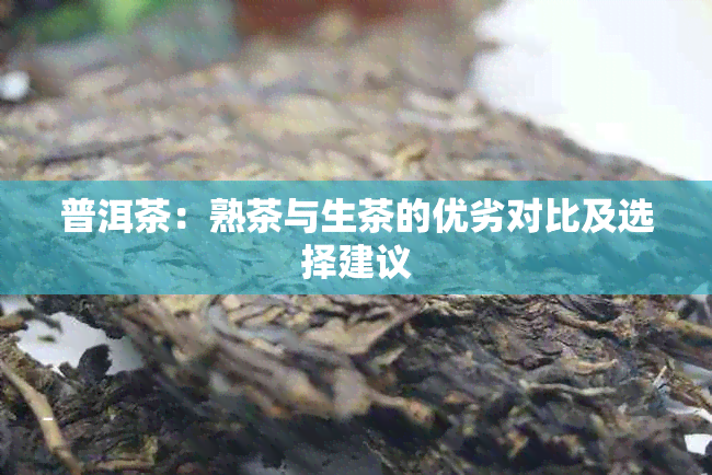 普洱茶：熟茶与生茶的优劣对比及选择建议