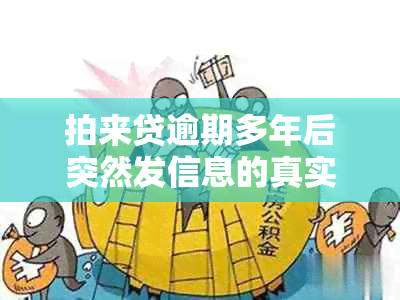 拍来贷逾期多年后突然发信息的真实性：用户常见问题解答