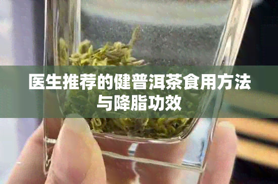 医生推荐的健普洱茶食用方法与降脂功效