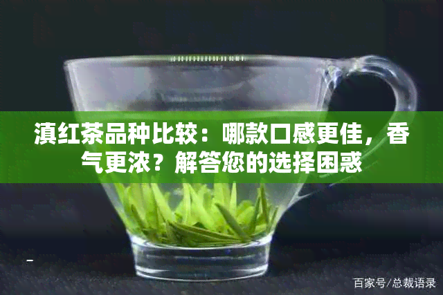 滇红茶品种比较：哪款口感更佳，香气更浓？解答您的选择困惑