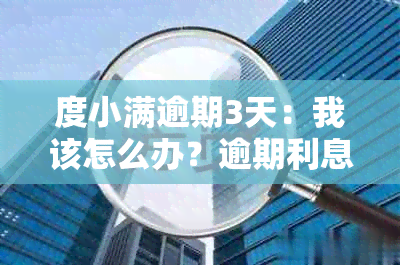 度小满逾期3天：我该怎么办？逾期利息计算方式、解决办法和影响一文解析