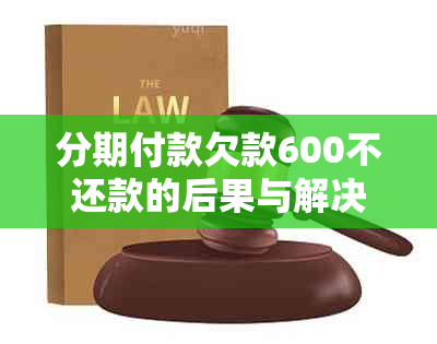 分期付款欠款600不还款的后果与解决办法，让你了解清楚所有相关信息