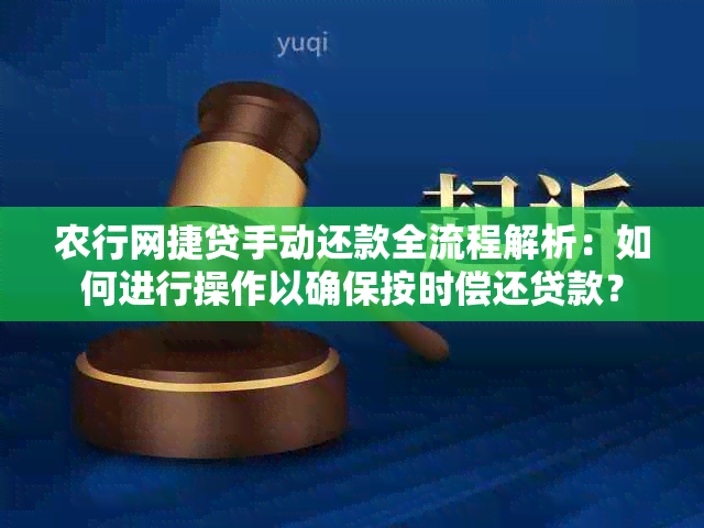 农行网捷贷手动还款全流程解析：如何进行操作以确保按时偿还贷款？