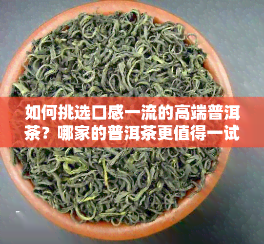 如何挑选口感一流的高端普洱茶？哪家的普洱茶更值得一试？