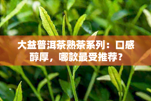 大益普洱茶熟茶系列：口感醇厚，哪款最受推荐？