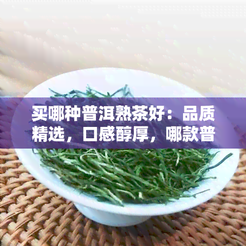 买哪种普洱熟茶好：品质精选，口感醇厚，哪款普洱熟茶更适合你？