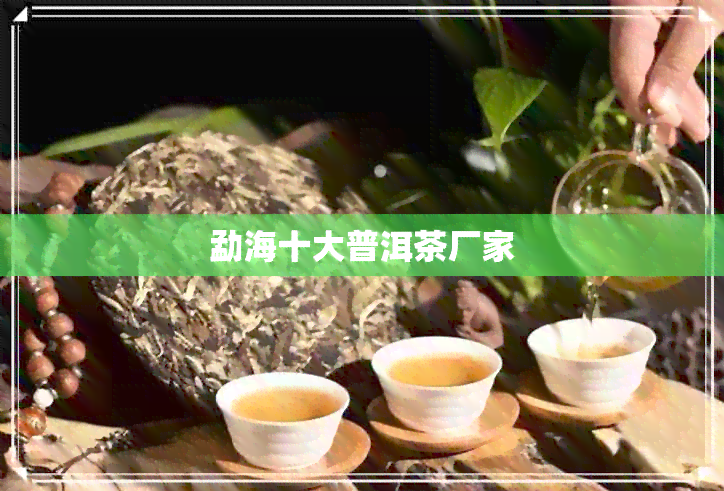 勐海十大普洱茶厂家