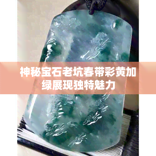 神秘宝石老坑春带彩黄加绿展现独特魅力