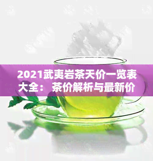 2021武夷岩茶天价一览表大全： 茶价解析与最新价格趋势