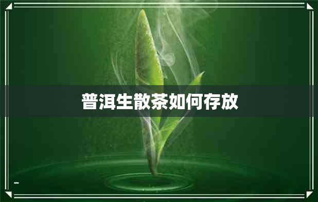 普洱生散茶如何存放