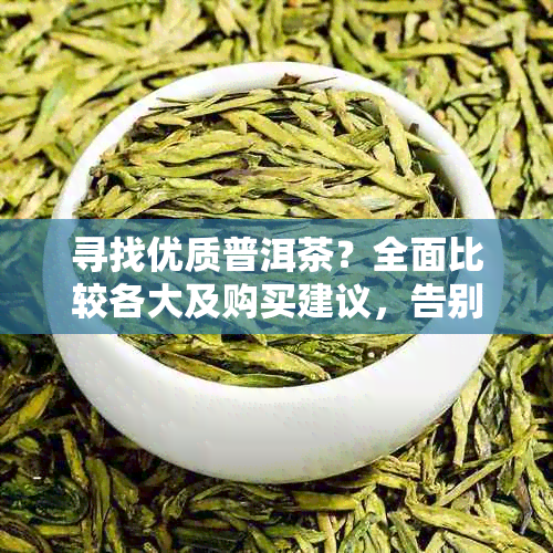 寻找优质普洱茶？全面比较各大及购买建议，告别选择困难！