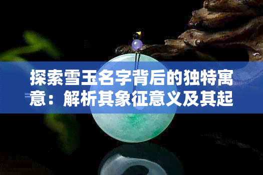 探索雪玉名字背后的独特寓意：解析其象征意义及其起源